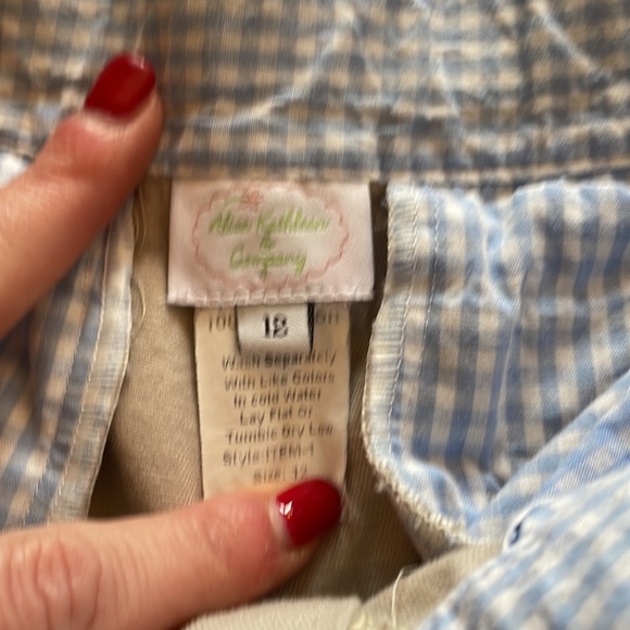 Boys size 12 Alice Kathleen & Company khaki pants with adjustable waist - Picture 2 of 4